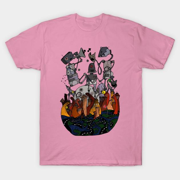 Camiseta feminina robô harajuku estampa kawaii camiseta verão manga curta camiseta feminina top camiseta