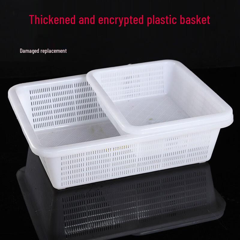Cesto Drenante e Contenitore Rettangolare in Plastica per Cucina