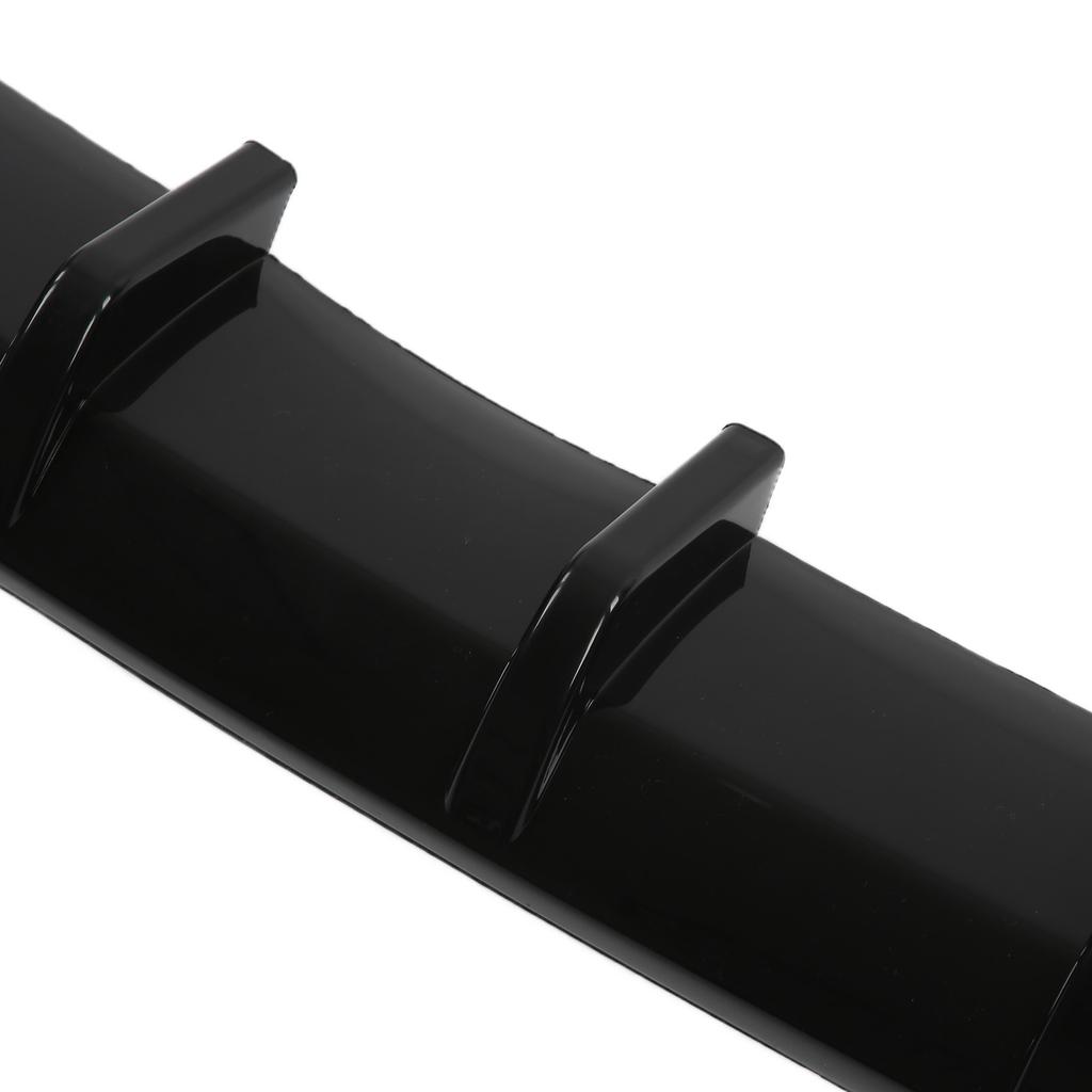 Diffuseur Arrière de Pare-chocs Universel pour Voiture Aileron Fins Noir Brillant Splitter de Châssis Accessoire Aérodynamique pour Voiture