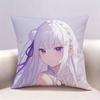 Anime Re ZZero Emilia Doublesided Print Pillow Case Pattern Printed Pillowcase For Living Room Sofa Cushion Cover