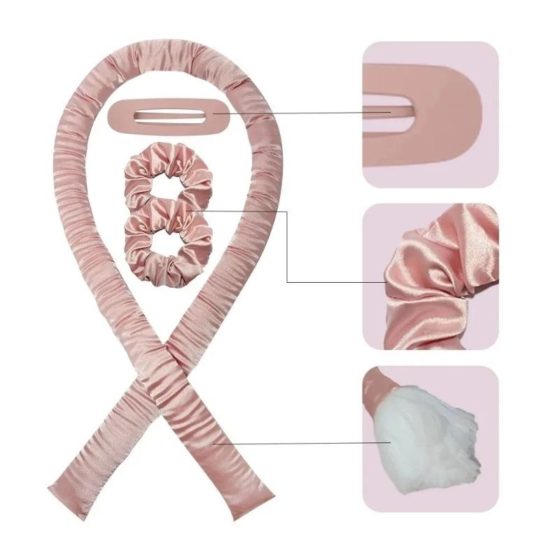 Fashion Potable No Heat Hair Curler Heatless Curling Rod Headband Hair Rollers Silk Curl Sleeping Lazy Soft Curlers Styling Tool