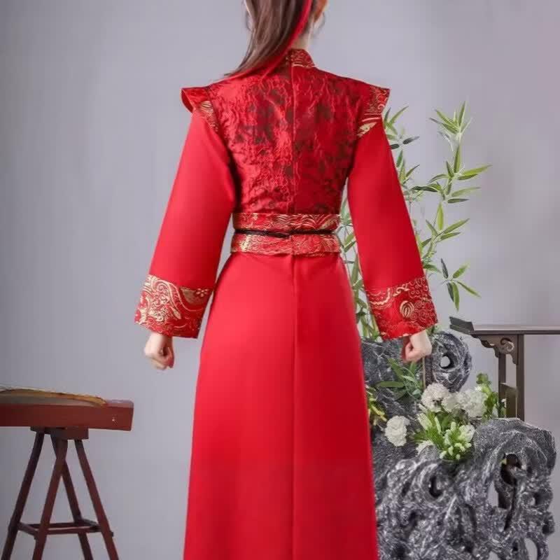 Mulan Rotes Antikes Stil Performance Kostüm