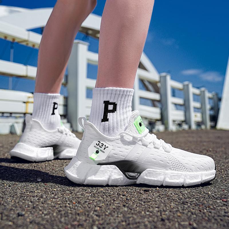 Übergröße Einfarbig Unisex Sneaker Walking Laufschuhe für Herren Original Outdoor Luxus Designer Jogging Sportschuhe Damen