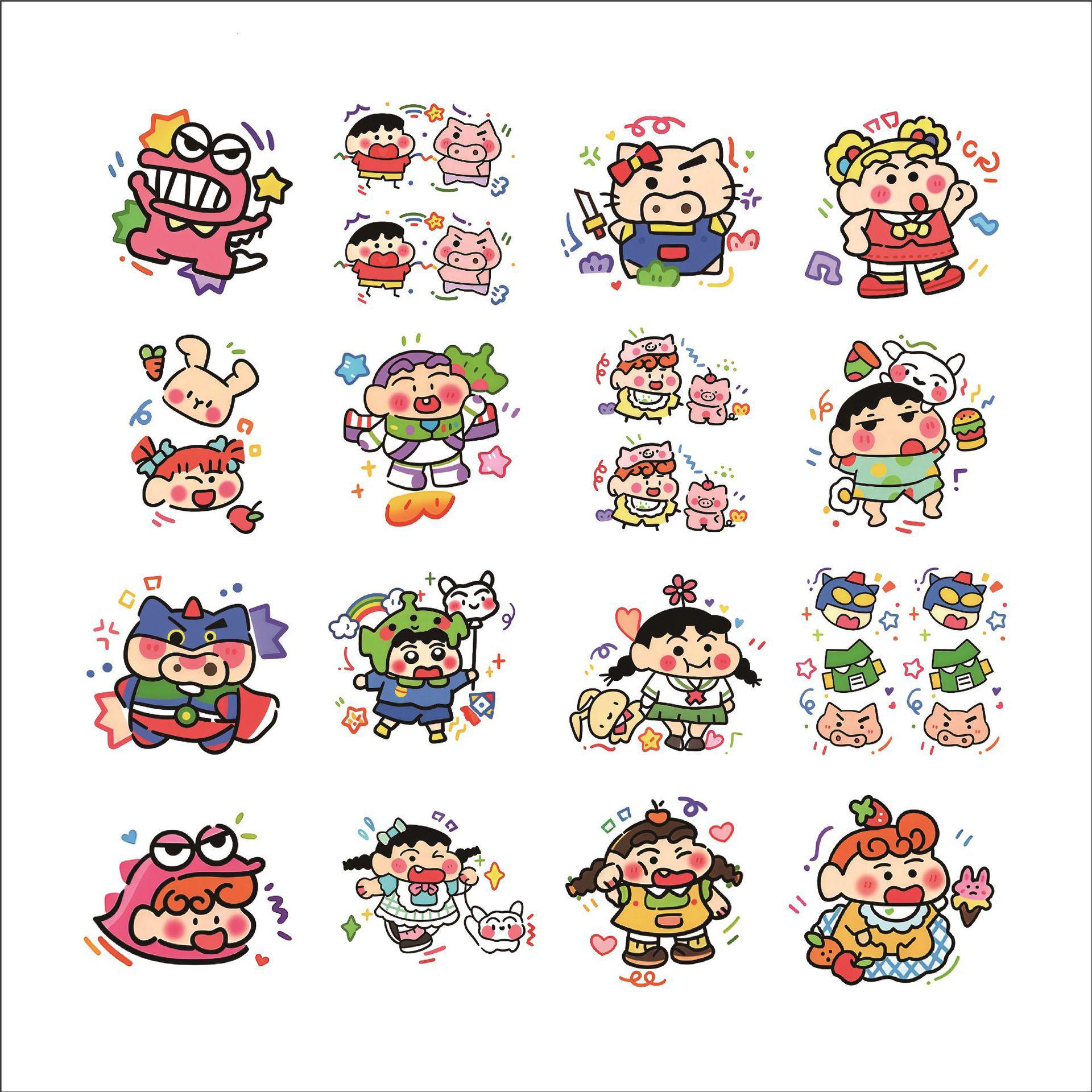 

Crayon Shin-chan Summer Tattoo Stickers: Cute, Colorful Flower Designs for Men, Women, and Students 6*6.2 cm