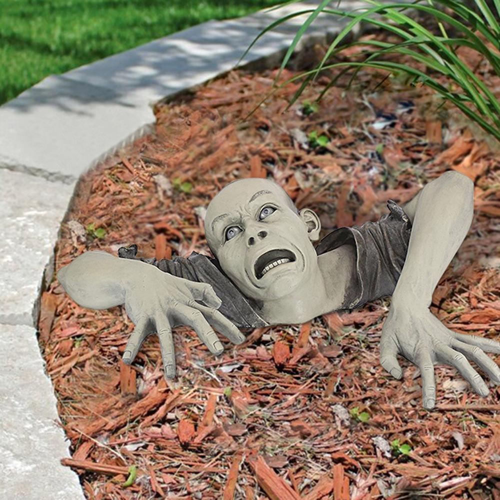 Halloween Crawling Zombie Horror Props Outdoor Garden Statue Graveyard Ornament