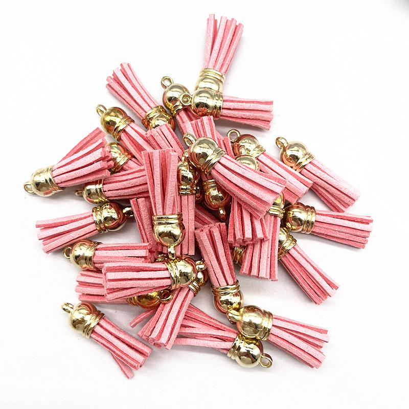 New 10pcs 38mm Vintage Leather Tassels DIY Keychain Cellphone Straps Pendant Tassels for Jewelry Earrings Findings Accessories