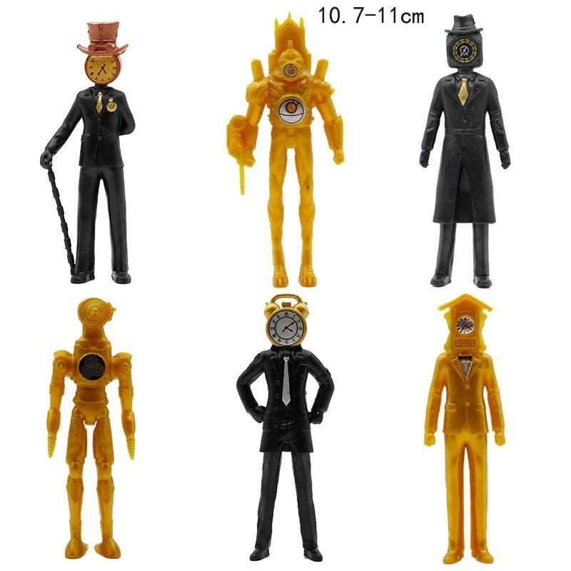 Hot Selling Toilet Man Vs Clock Man Handmade Model Toy For Children Gift Bag Packed Plastic Material Various Characters Figurine