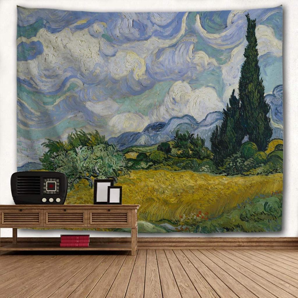 VIKAMA Notte Stellata Arte da Parete Decorazione per la Casa Arazzo Soggiorno Camera da Letto Bagno Cucina Dormitorio
