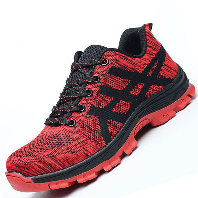 Fashion Work Safety Shoes Men Boots Fashion Work Sneakers Male Shoes Adult Work Boots Steel Toe Shoes Indestructible Men Safety Boots