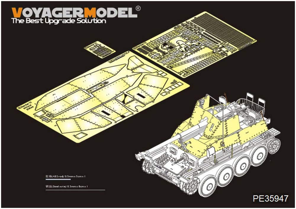 

Voyager Model WWII German Army Gun Marder 3 Fighting Compartment Armor Plate Set Tamiya Plastic Model Parts PE35947 1/35 Anti-Tank Self-Propelled