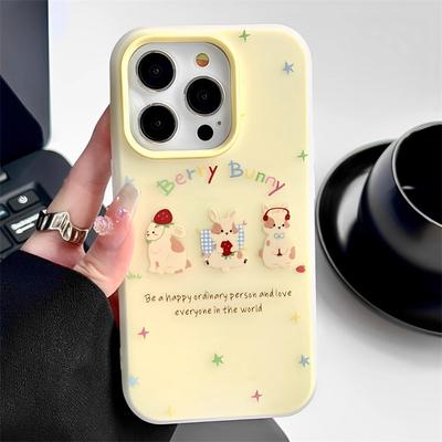 Three Rabbits for Phone17promax for Apple 16pro Will Not Hit The Shell Phone Case 15 New Style 13 Personality