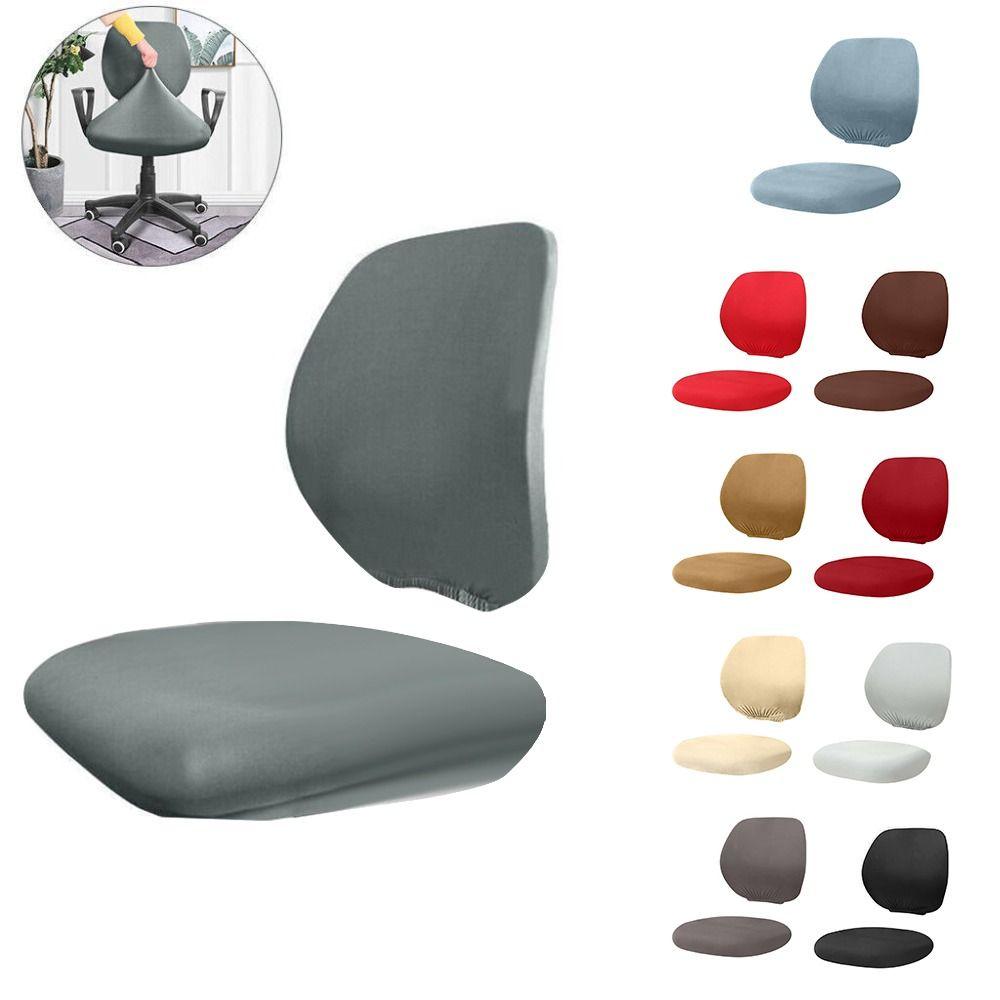 2Pcs/set Elastic Stretch Desk Task Seat Cover Slipcover Protector Cover Split Office Chair Cover