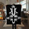 1PC Satan Symbol Print Flannel Blanket, High Quality All Seasons, Home Decor, Warmth and Comfort, Perfect for Christmas Gifts