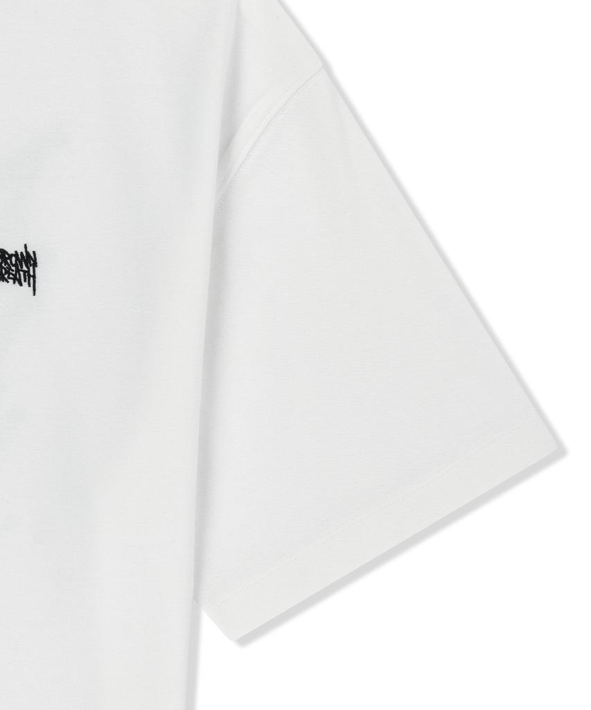 BROWNBREATH Bb Surfing Mess Tag Tee - White