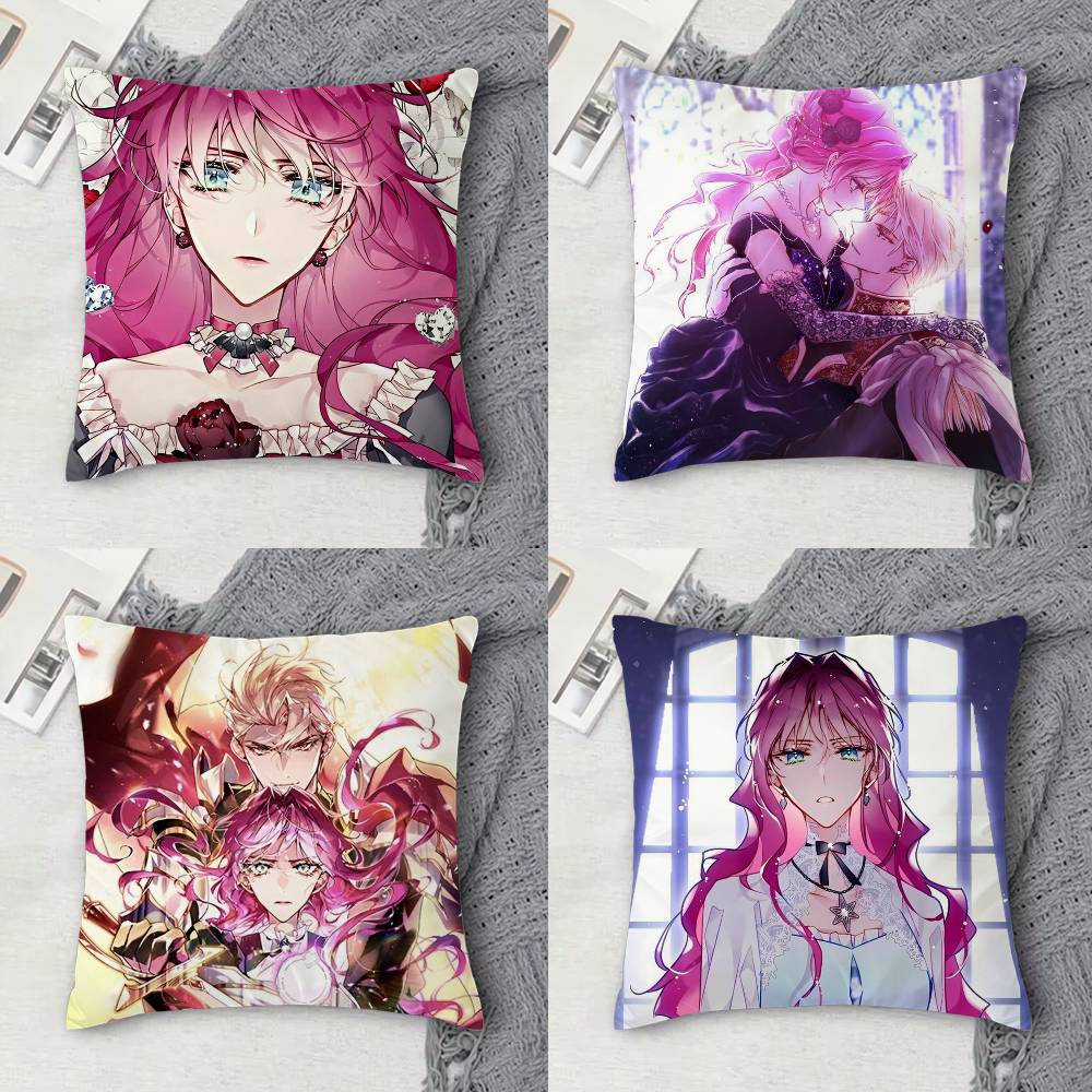 Death Is The Only Ending For The Villainess Doublesided Printed Square Decorative Cushion Cover for Sofa Living Room Home Decor