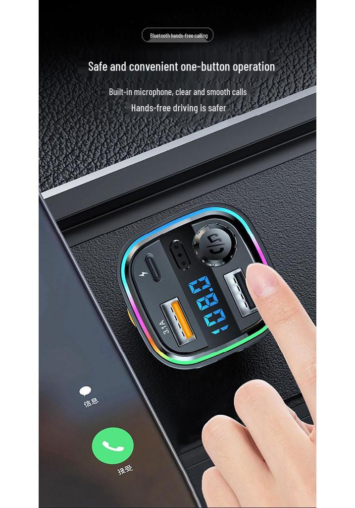 New Bluetooth Car MP3 Charger with FM Transmitter & Quick Charge