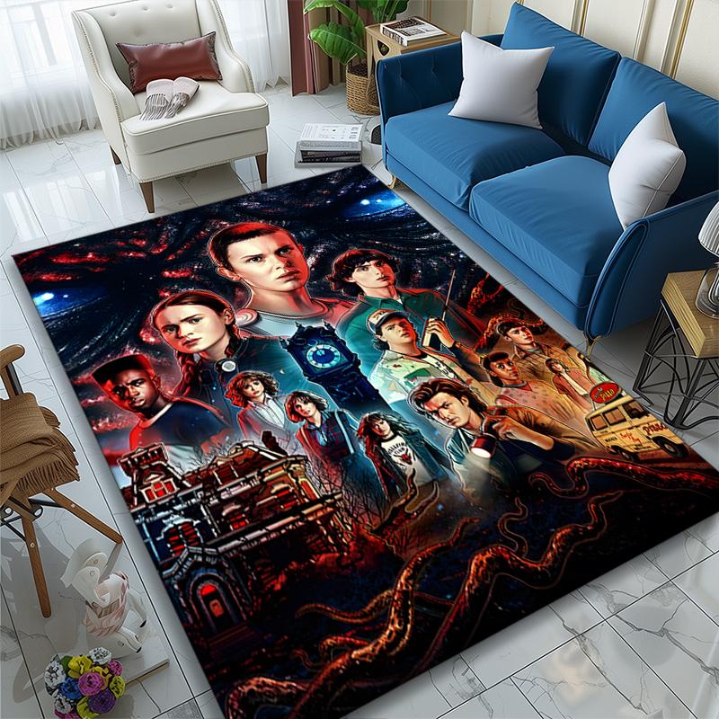 1pc Fantasy Crew Printed Chair Rug for Home Office Use, Living Room Kitchen Game Room Area Carpet