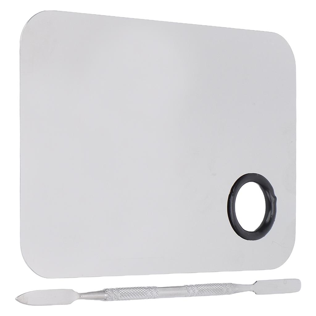 Paleta do mieszania ze stali nierdzewnej z łopatką Profesjonalny makijaż kosmetyczny Paleta do mieszania metali Nail Art