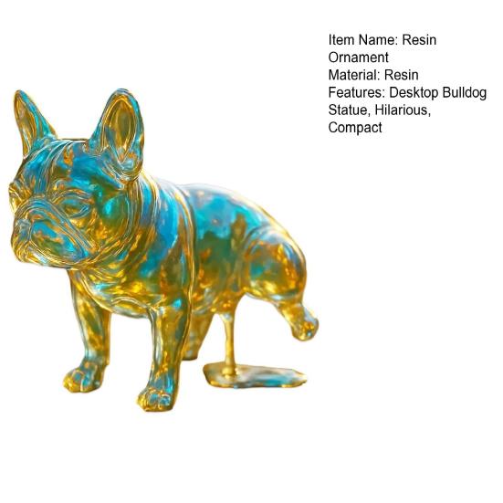 Middle Finger Bulldog Statue Resin Flip-off French Bulldog with Sunglasses Peeing Bulldog