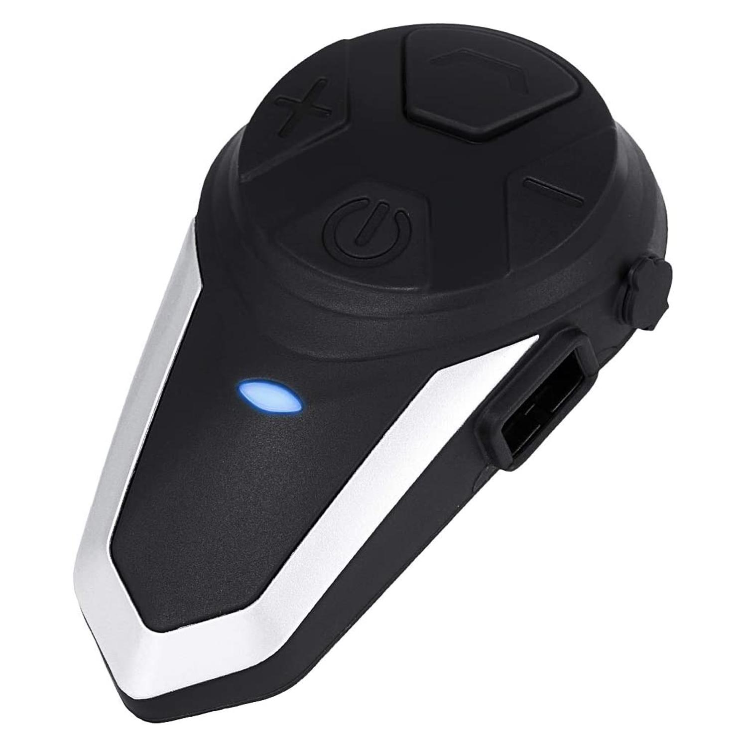 Waterproof Bluetooth Headset BT-S3 Motorcycle Helmet for 2 Riders Intercom чёрный
