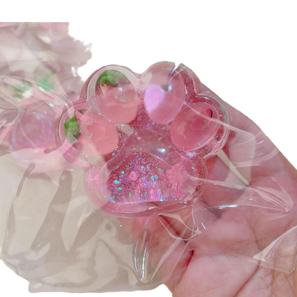 Strawberry Cat Paw Slime Decompression Toy - Slow Rebound Cute Stress Reliever.