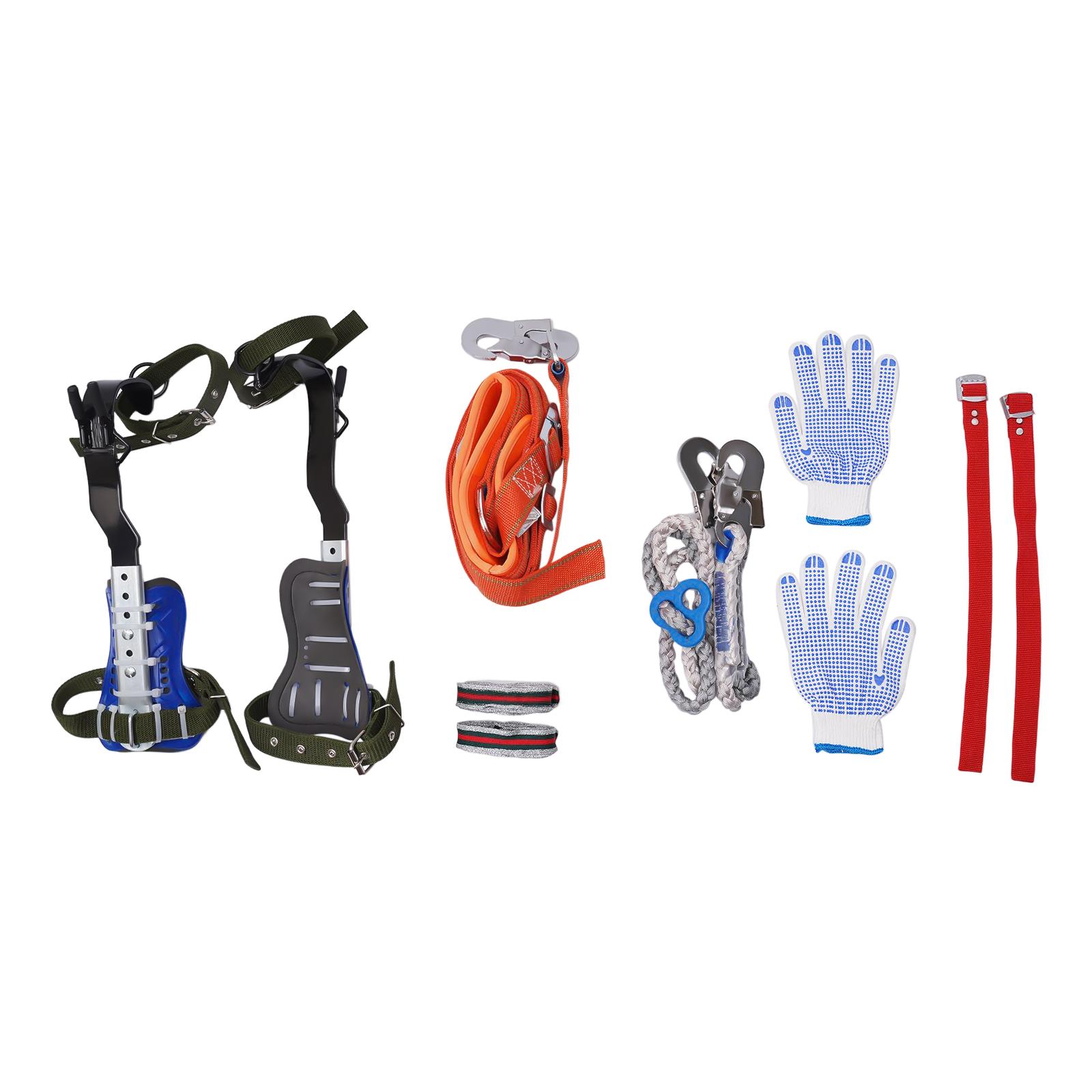 Tree Climbing Gear Kit with Bearing Capacity up to 150 kg/ 330.69 lbs, Adjustable Height Tree Climbing Spikes Kit оранжевый
