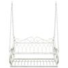 Swing Bench Steel 109 x 75 x 59 cm Antique White