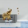 Elephant Statue Resin Metal Art Crafts Animal Figurine Decorative Sculpture Nordic Creative Ornament