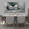 Moderne Frau Schlafender Körper Rückenansicht Kunst Porträt Dekoration Ölgemälde Poster und Druck Raum Leinwand Dekoration Gemälde