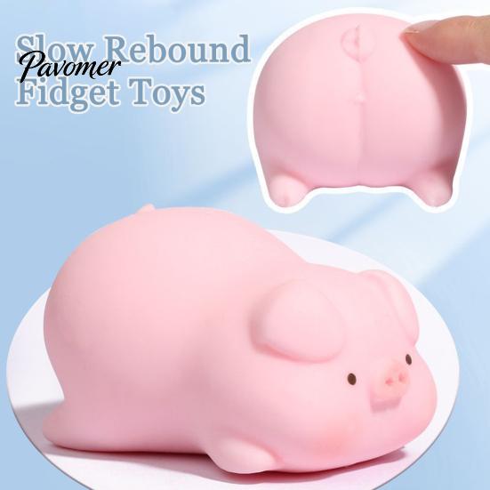 Tactile Fidget Toys Animal Stress Relief Squeeze Toy, Slow Rising Pig Sensory Relieving Office Desk Soft Dog Toy for Kids Adults Compact