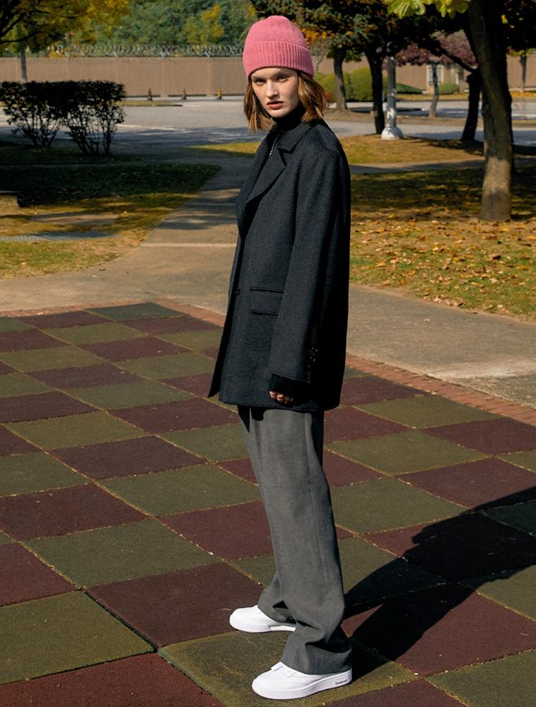The Studio K Pinking Edge Wool Jacket_Black