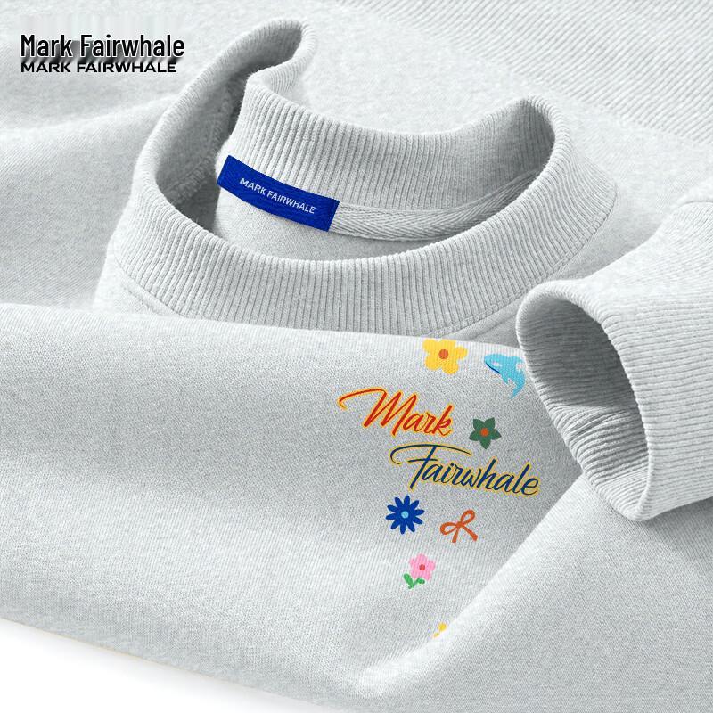 MARK FAIRWHALE Men's Loose-Fit Graphic Crewneck Sweatshirt