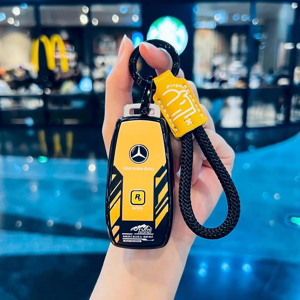 TXF4 Fashion TPU Car Key Case Cover For Mercedes Benz A C E S G Class GLC CLE CLA GLB GLS W177 W205 W213 W222 X167 AMG Keychain Fob