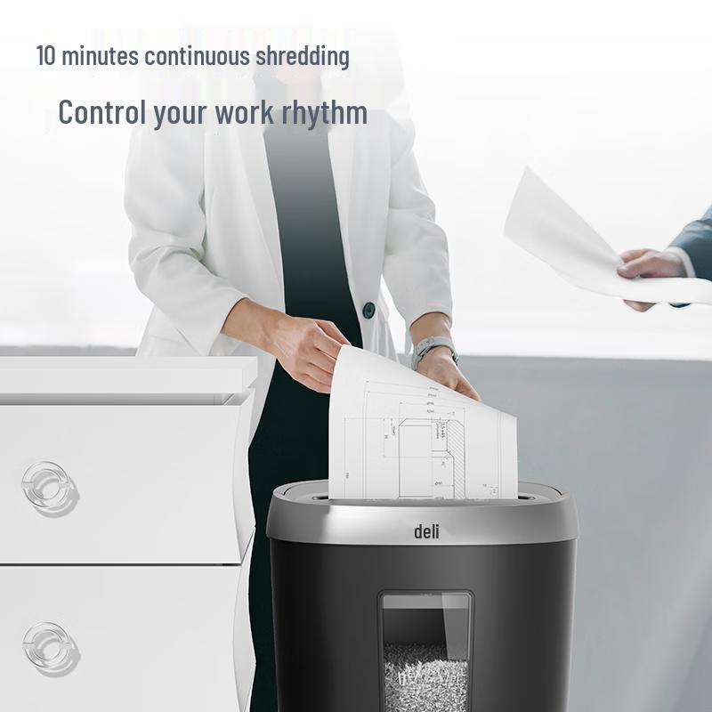 Deli P-4 Cross-Cut Desktop Paper Shredder CN plug (adapter included)
