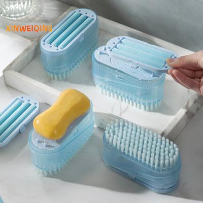 2 In 1 Cleaning Brush,Soft Roller, Convenient, Labor-saving, Foam Soap Box, Daily Use