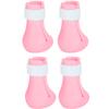 4pcs AntiScratch Cat Foot Covers Adjustable Silicone Pet AntiOff Claw Shoes Boots Cover(Pink )