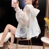 Summer UV Long Sleeve Loose Stylish Sheer Hoodie with Perfect for and Everyday Wear Photo [Yhsuoxfd] Women's Cardigan, Protection, Hoodie, Fit,