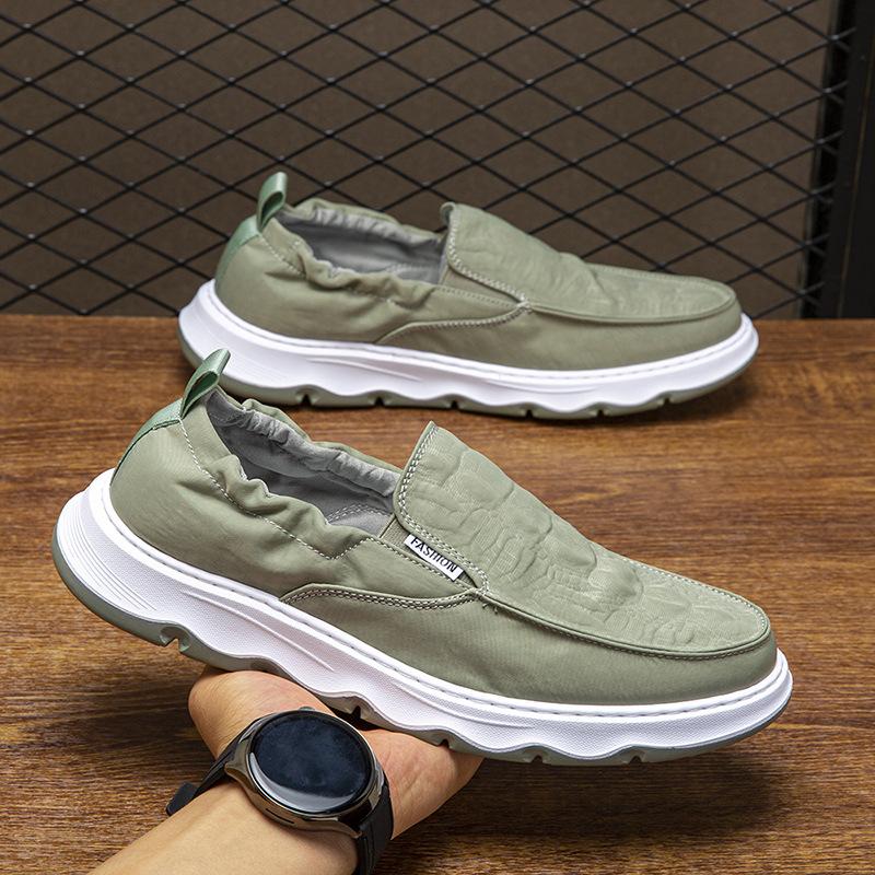 Large Size Men'S Shoes One Pedal Lazy Breathable Trendy Shoes Men'S Casual Canvas Shoes Cloth Shoes Men'S