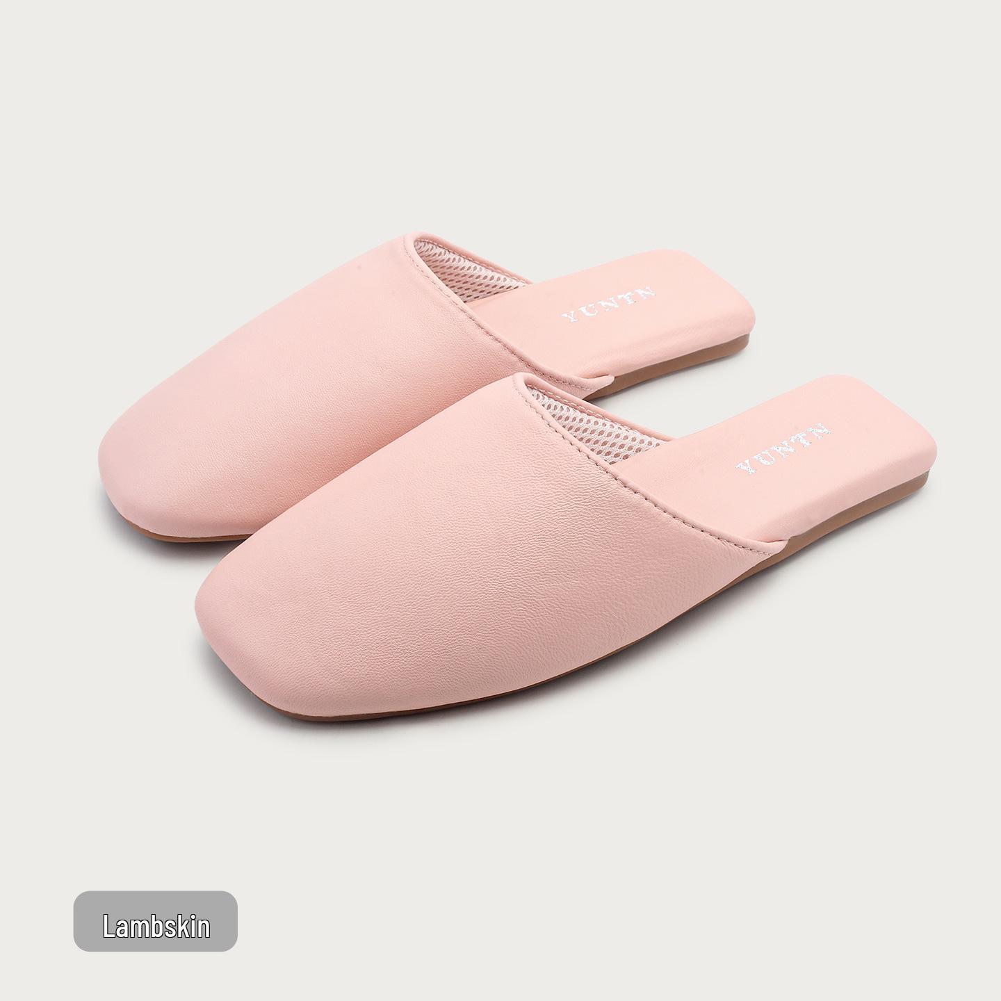 

Женские минималистичные домашние тапочки из овчины - Нескользящие, всесезонный дизайн для пар 40/41 (fits size 39-40 feet)