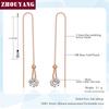 ZHOUYANG Chain Earring For Women Simple Style None Stone Rose Gold Color Ear Line Fashion Jewelry  ZYE236 ZYE237