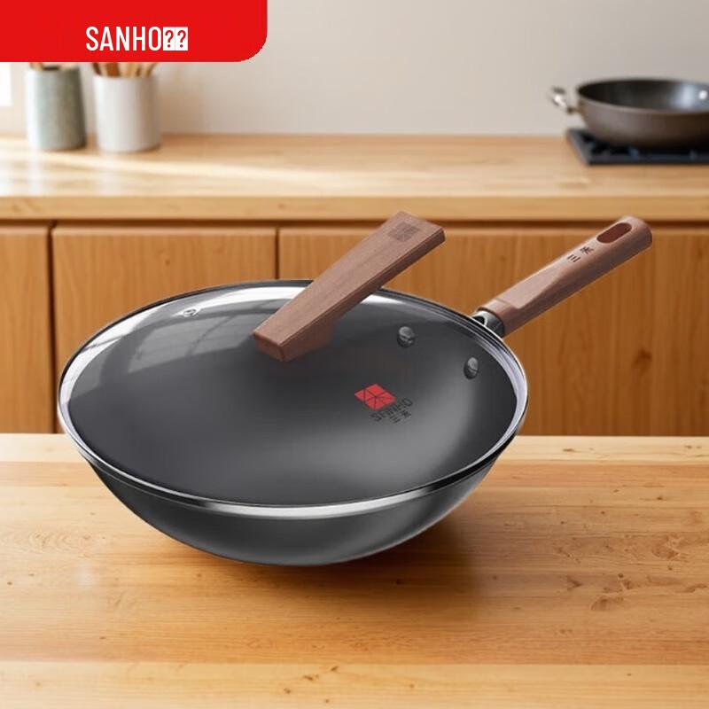 Sanhe Refined Iron Non-stick Wok