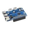USB 3.2 Gen1 and Gigabit Ethernet HUB HAT for Raspberry Pi, 3x USB, 1x Gigabit ETH, Driver-Free