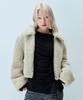 Lartigent L21 Faux Crop Fur Jacket(Beige)