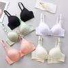 New Small Breasts Gathered Without Steel Rims, Student Underwear, Thin Anti-sagging Adjustment Bra Cover Set