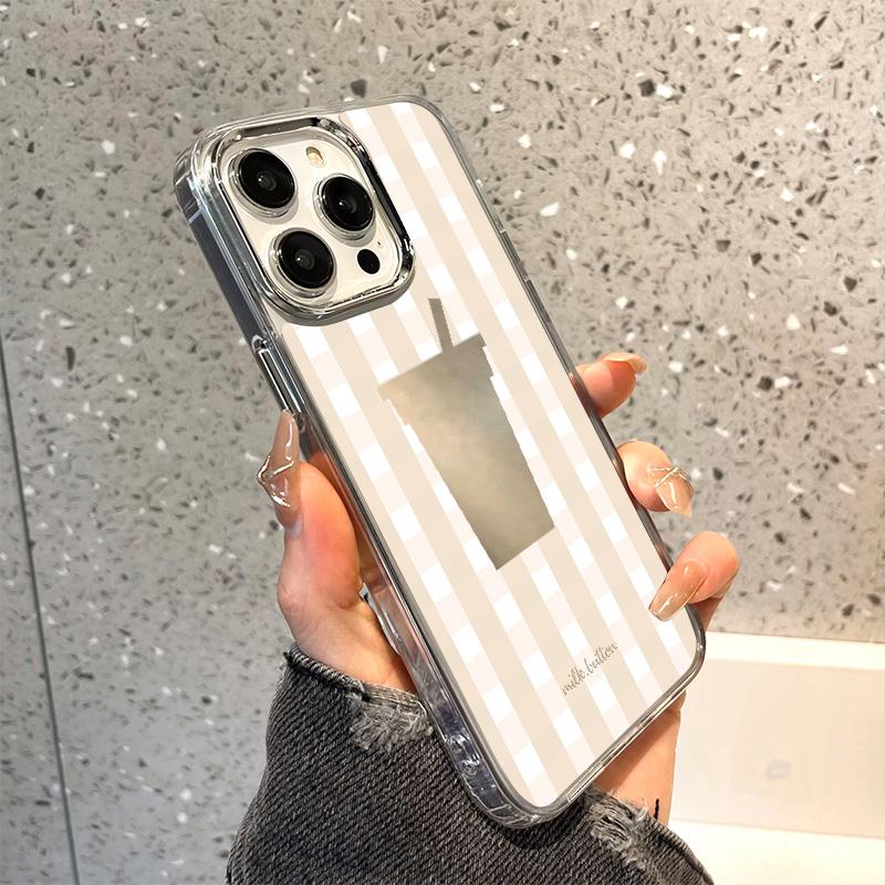Pouzdra na mobilní telefon pro iPhone 11 13 XR 15 Pro Max 12 14 Pro Max Case iPhone 16 XS Max Mirror Ochranné pouzdro Mirror Exquisite Cartoon Waterproof