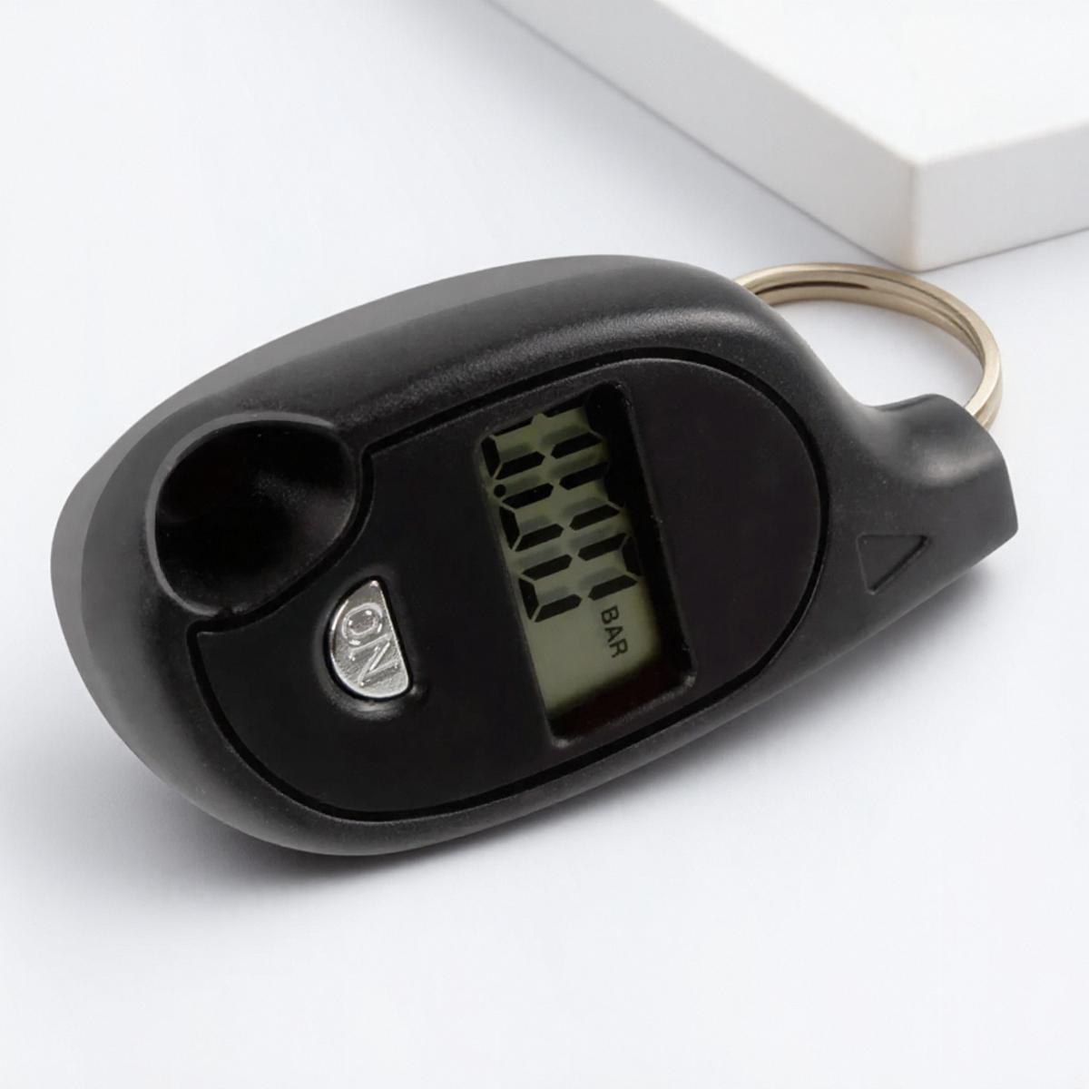 Цифровой манометр для шин ЖК-дисплей Тестер шин для автомобиля мотоцикла Брелок Стиль Автомобильная безопасность Сигнализация Измеритель давления воздуха