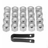 Eye Catching Wheel Nut Cap Bolt Rims Nuts for Car Hub 20pcs + Removal Tool