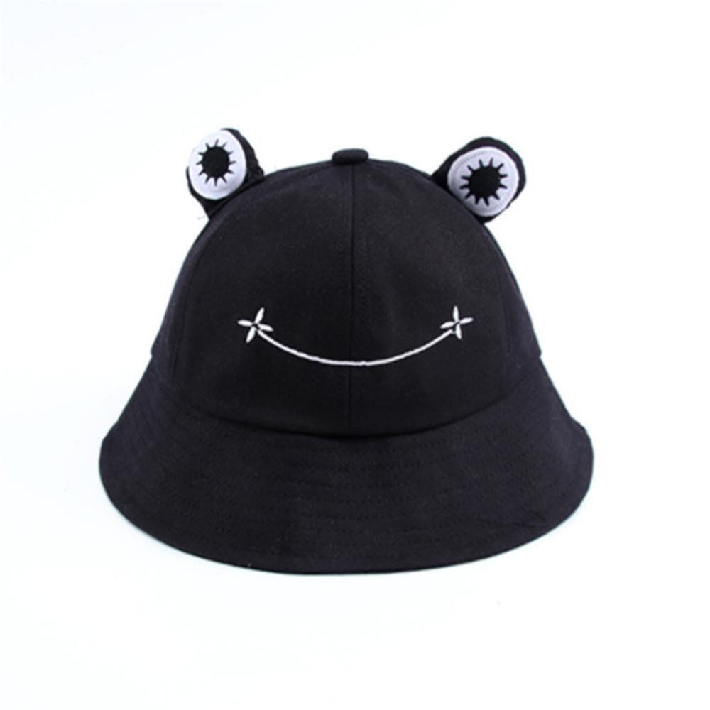 Cute Froggy Bucket Hat Panama Fishing Cap for Outdoor Sun Protection