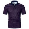 Digital 3D Printed Men'S Polo Shirt Men'S Casual Splicing Color Short Sleeve Shirt