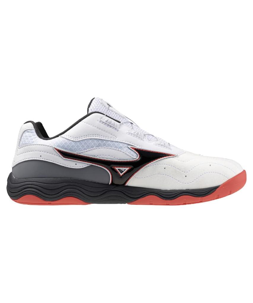 Mizuno Table Tennis Shoes Wave Medal SP5 Stability Cushioning Resilience cm 2E White/Black/Red 25.0